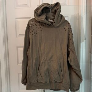 Studded Green Hoodie